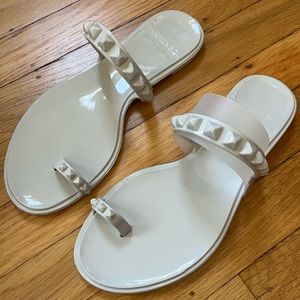 Brand new in box light grey Carmen Sol Maria Jelly Sandals, made in Italy